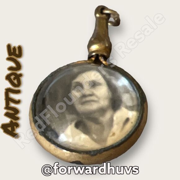 Victorian Antique Double Sided Mourning Pendant - Picture 3 of 10